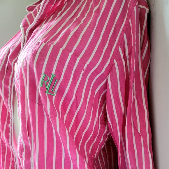 Ralph Lauren Petite Women's Two-Piece Striped PJ Size S - Picture 3 of 9